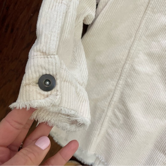Zara Cream Oversized Corduroy Jacket with Pockets Size M - Picture 9 of 12